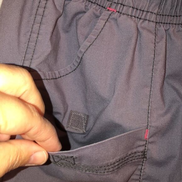 wonder wink SP Gray Pink Cargo Style Drawstring Scrub Pants - Picture 8 of 13